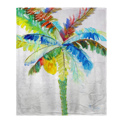 Jeté en soie Big Palm