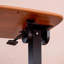 Table d'appoint rectangulaire en bois massif couleur cerisier et noir, avec structure en acier au carbone