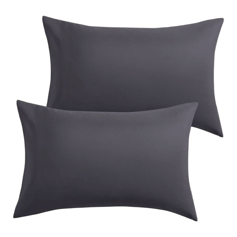 Microfiber Machine Tufted - Set of 2, Charcoal