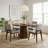5-Piece Round Dining Set, Seats 4, 47.2" Pedestal Dining Table & 4 Tall-Back Grey Upholstered Chairs