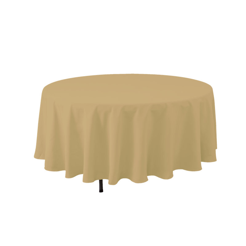 Kendleton Round Tablecloth, 132" x 132", Champagne