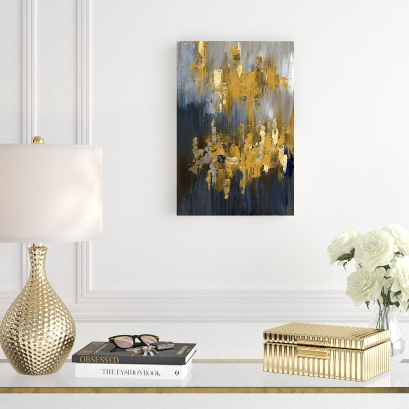 " Gold Abstract I ", 18" H x 12" W