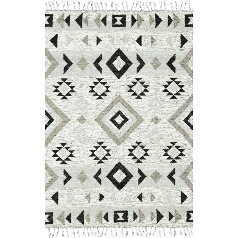 Oneil Wool Geometric Indoor Rug, Rectangle 3' x 5'
