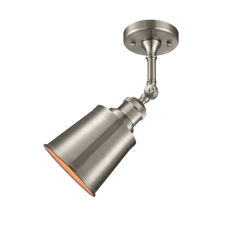 Lavender Hill Dimmable Bath Sconce, Brushed Satin Nickel, 6 Watt Vinage LED Bulb, Satin Gold