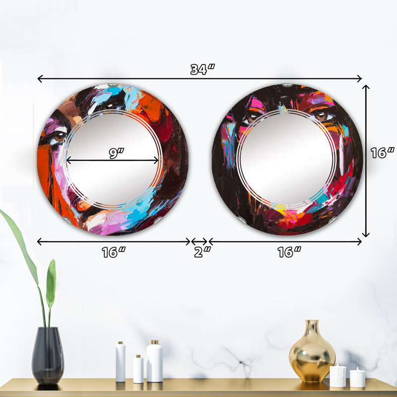 Ensemble de 2 miroirs sans cadre