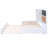 White Twin Size Daybed With Built-In Storage, Blackboard, Cork Board, Ports And Trundle - Construction Bed Storage Wood Ports, Blackboard Board