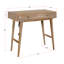 Bureau d'écriture en bois massif Alann avec prises intégrées / USB, Wheatfield-980282850