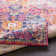 Charleston Power Loom White/Orange/Dark Blue Rug