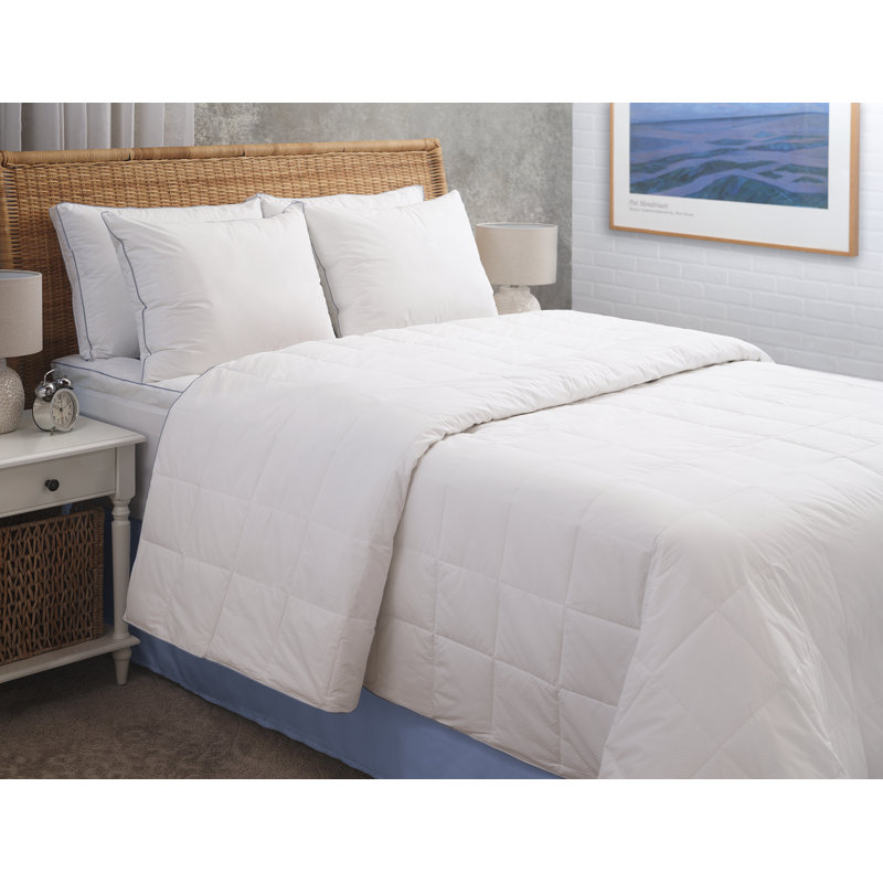 Twin White Cotton Cooling Blanket with PCM Technology