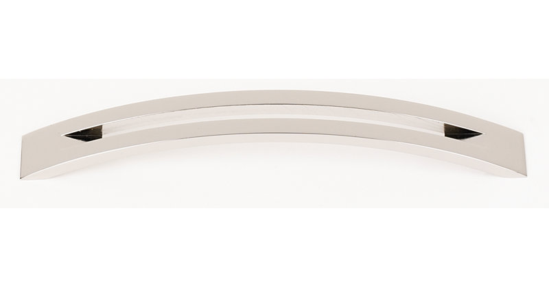 Split Top Arch Pull, Polished Nickel, 8"