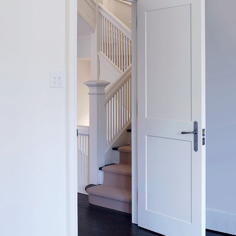 Primed 2 Panel Interior Shaker Door Slab, 32" x 80"