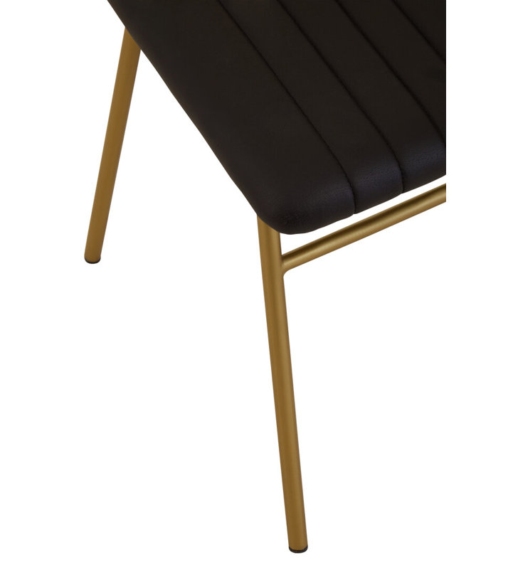 48 cm H Tufted Leather Side Chair