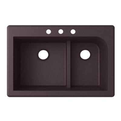 33'' L Double Bowl Quartz Kitchen Sink