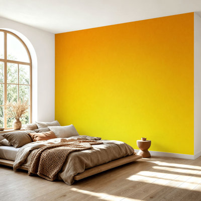Papier peint adhésif auto-adhésif amovible de couleurs vives et oranges jaunes et oranges pour papier peint pour salon H 69 po x l 96 po