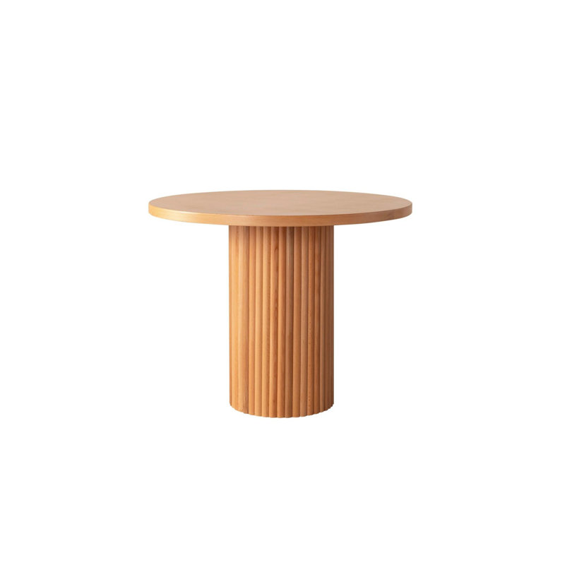 Modern Dining Table for 4, Beech Color, 39.4 x 39.4 x 29.5 inches | 100% MDF with Beech Wood Coating | Scandinavian Design, Solid Color, Perfect for Dining Rooms & Contemporary Spaces, Durable & Stylish