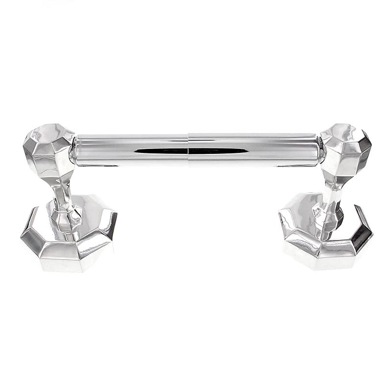 Archimedes Wall Mounted Spring Toilet Paper Holder, Polished Nickel