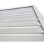 Auvent blanc en métal blanc 4,6, auvent en aluminium léger pour l'extérieur, finition thermolaquée contemporaine, charnière continue avec solin, installation pour une installation rapide, acier inoxydable