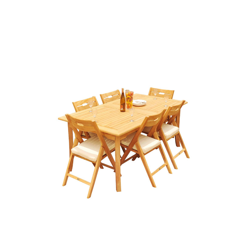 Ensemble repas rectangulaire pour 9 personnes Cimara, 105 po x 40 po x 31,5 po