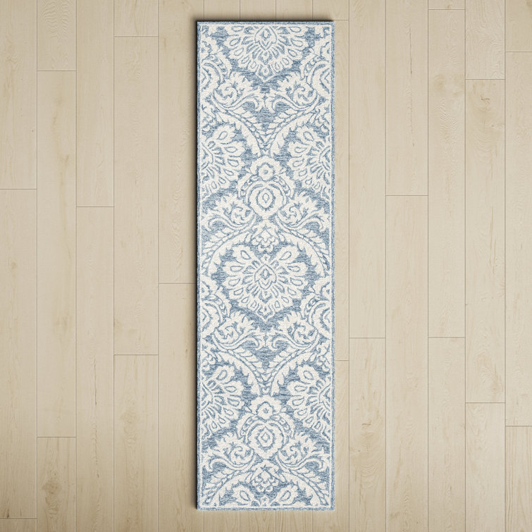 Tansy Handmade Wool Blue/Ivory Rug