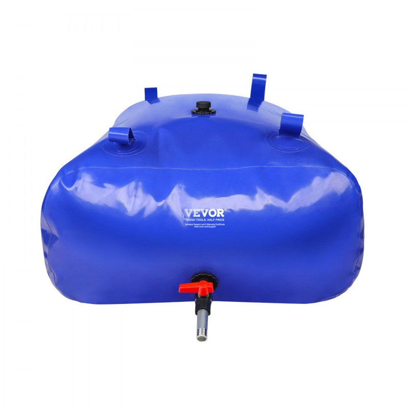 330L/87 Gallon Water Storage Bladder, RV Water Tank, 1000D Blue PVC Collapsible Water Storage Containers, Large Capacity Soft Water Bag, Portable Water Bladder, Fire Prevention, Camping, Emergen