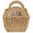 Bay Isle Home Vertical Weave Small Shelf Storage Basket with Round Handles