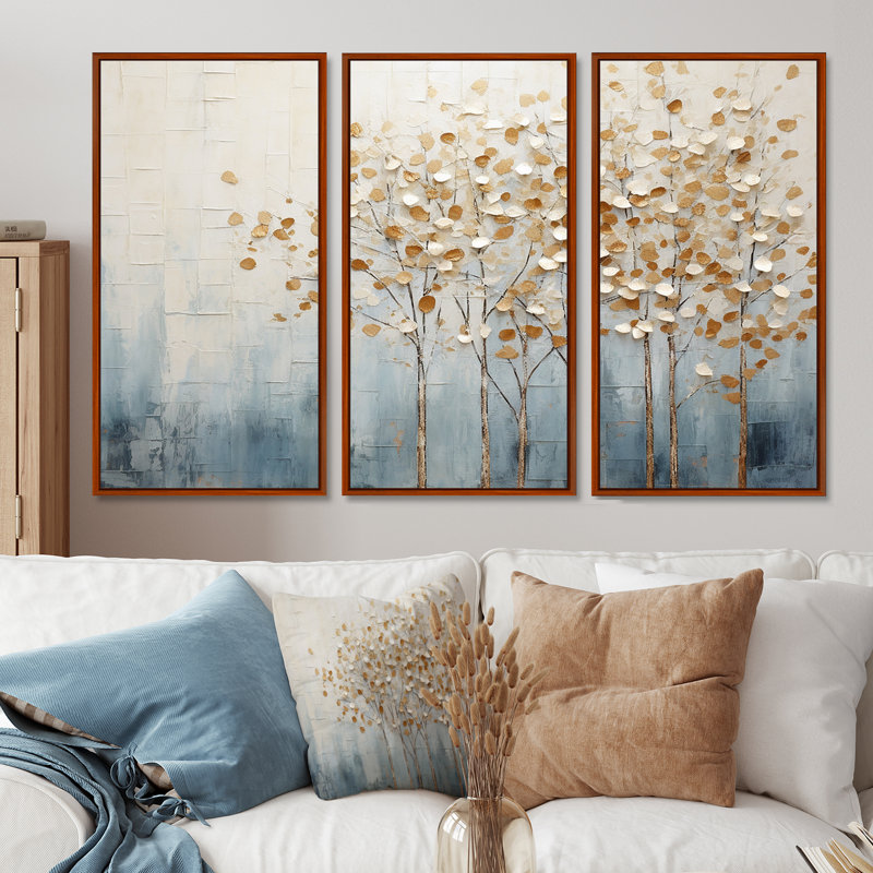 Graham - ensemble d'art mural arbre, H 28 po x l 36 po, Cadre flottant brun