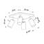 4-Light 25cm Ceiling Light
