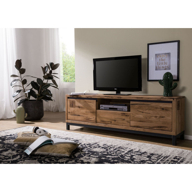 Villanders Unfinished TV Stand for TVs up to 78", Tobacco Brown