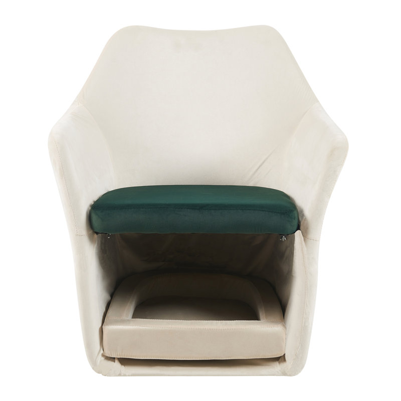 Fauteuil rembourré en velours doux avec accoudoirs cachés 2-en-1 pour animaux de compagnie