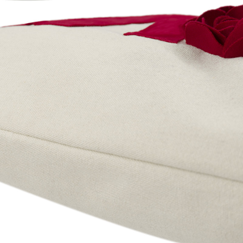 Housse de coussin en toile appliquée, Rouge
