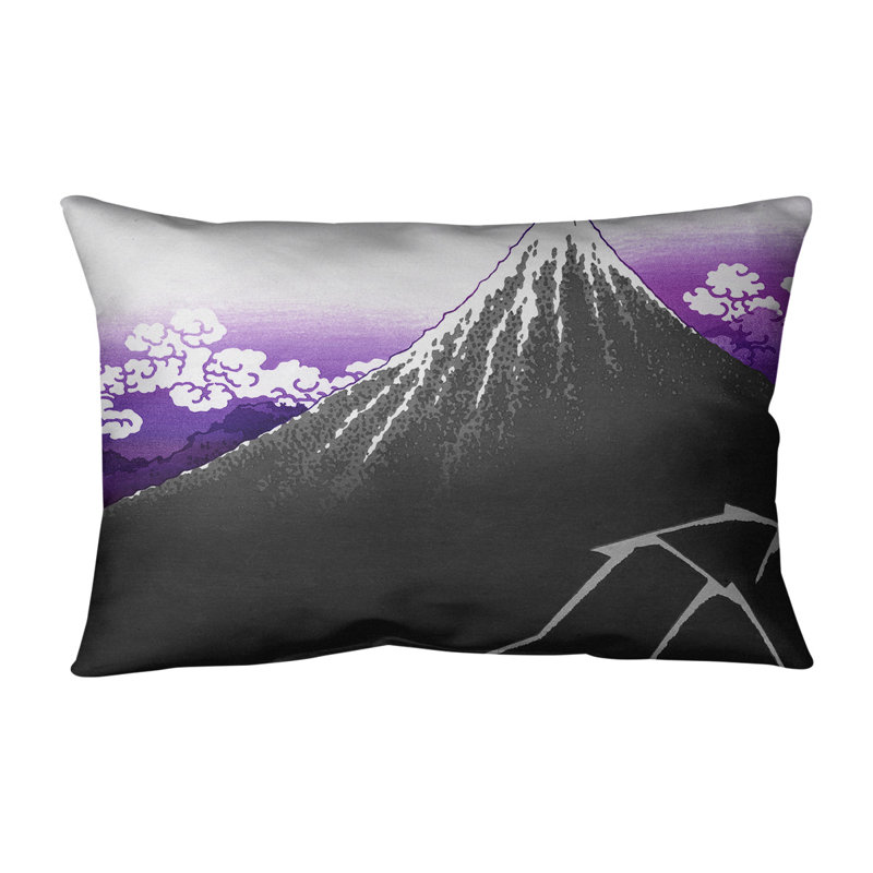 Housse de coussin et insert rectangulaires en forme de éclair, Bourre en polyester, Violet