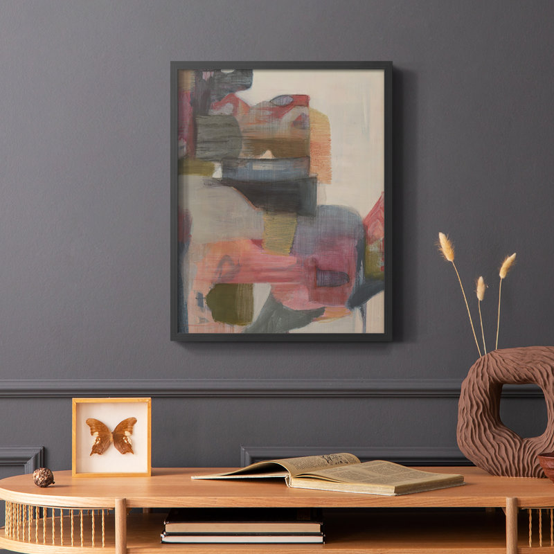 Geranium et gingembre, reproduction encadrée - bois massif, Noir, H 10 po x l 8 po