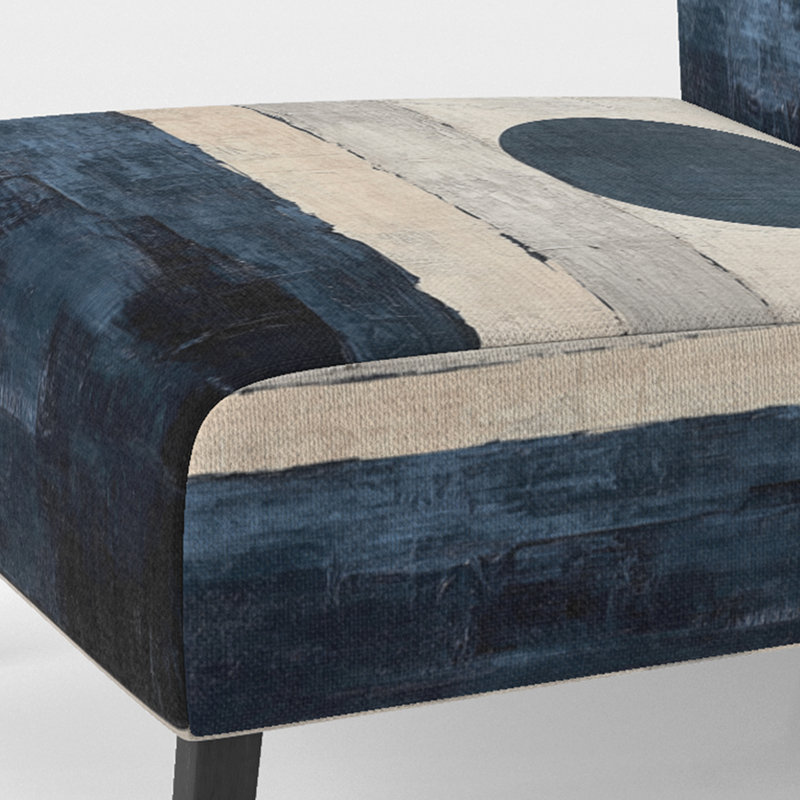Fauteuil de chambre Abstract Midcentury, Pantoufle sans accoudoirs