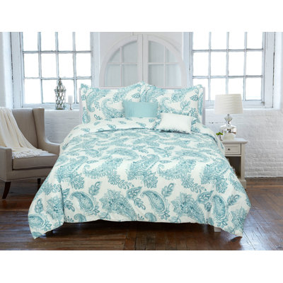 Aruba Percale Channel Paisley Comforter