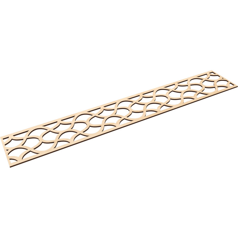 46 5/8"W x 8"H x 3/8"T Resort Fretwork Moulding, Birch, Birch, 8" H x 46.625" W x 0.375" D