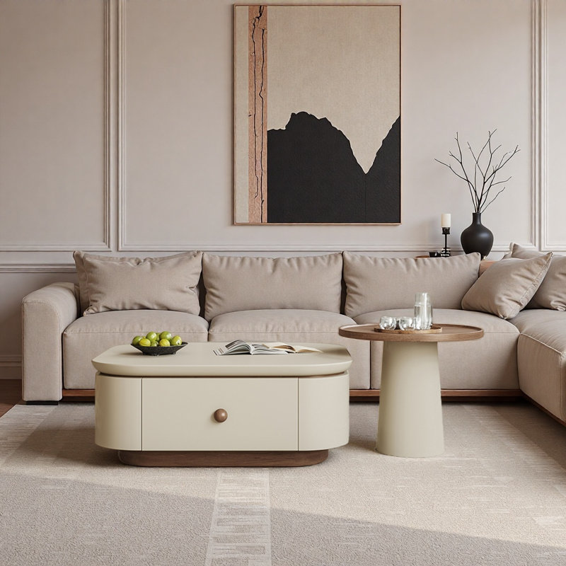 Creamy Modern Nested Coffee Tables