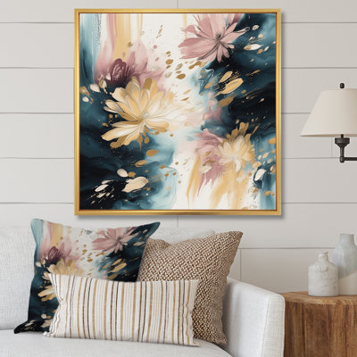 «Robutti Pink and Beige Blooming Abstractions II», reproduction sur toile