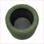 Repose-pieds rond avec tissu souple vert sauge | 20 po x 20 po x 18,5 po | Pas d'assemblage | 100% polyester
