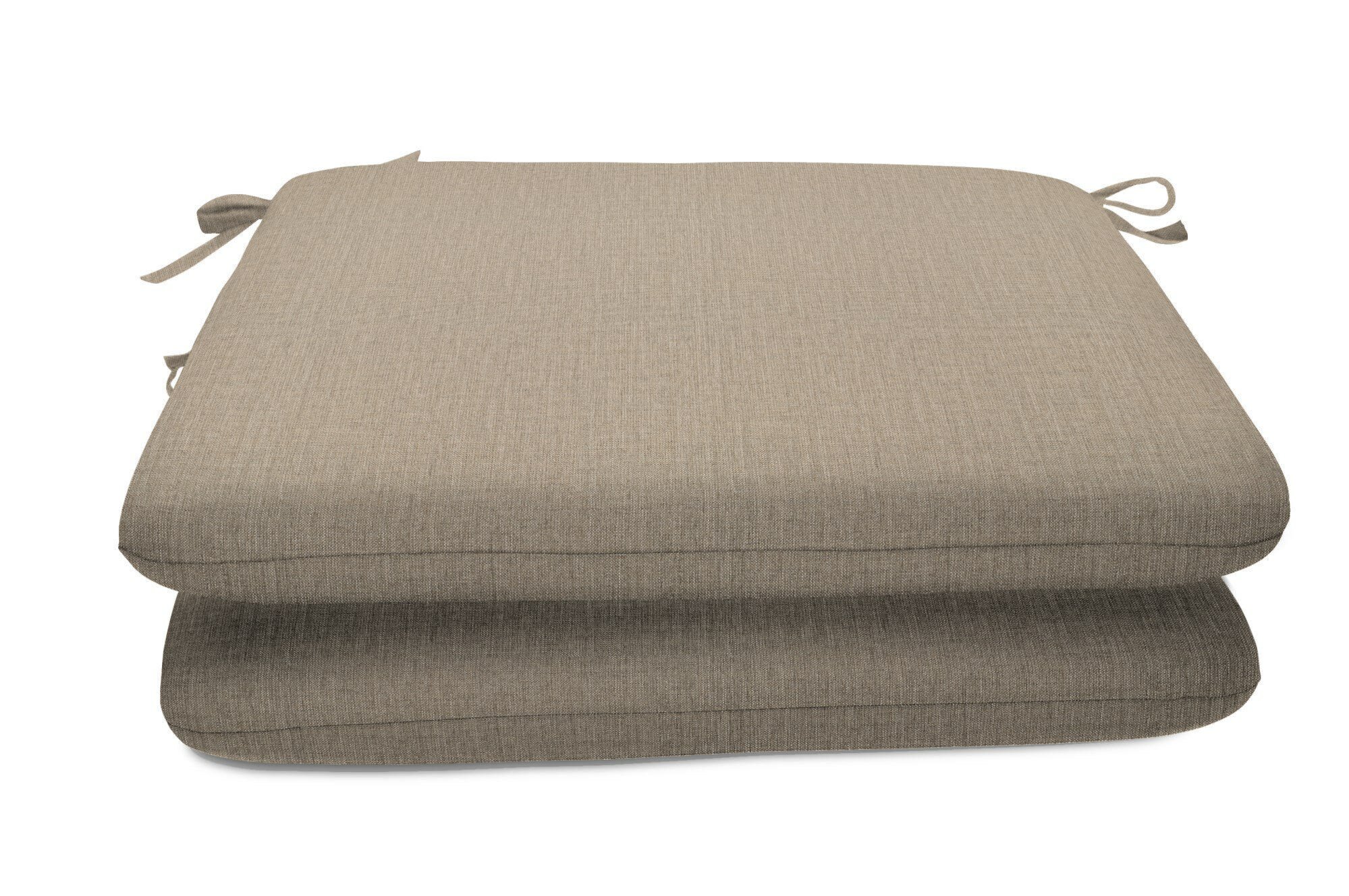 Costway Grey Seat Cushions Gel Memory Foam Non-slip Bottom Dining