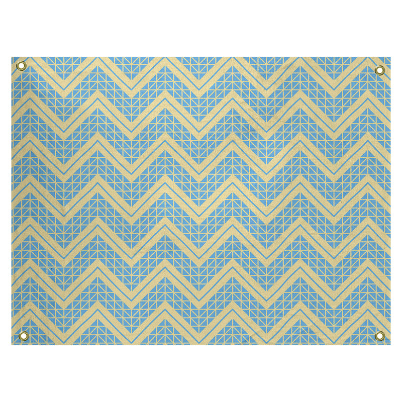 Tapisserie Stephenie, H 59 po x l 80 po, Jaune / Bleu