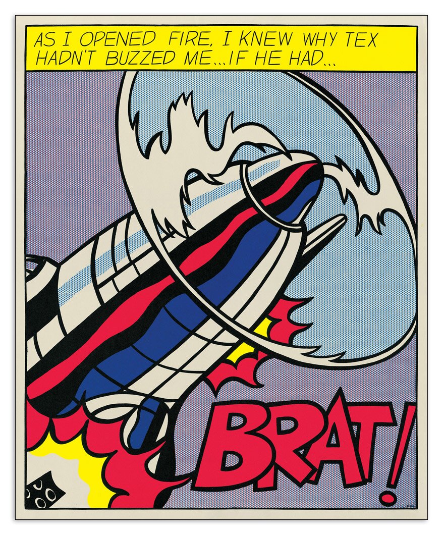 Paneel „As I Opened Fire Panel 1“ von Roy Lichtenstein, Grafikdruck