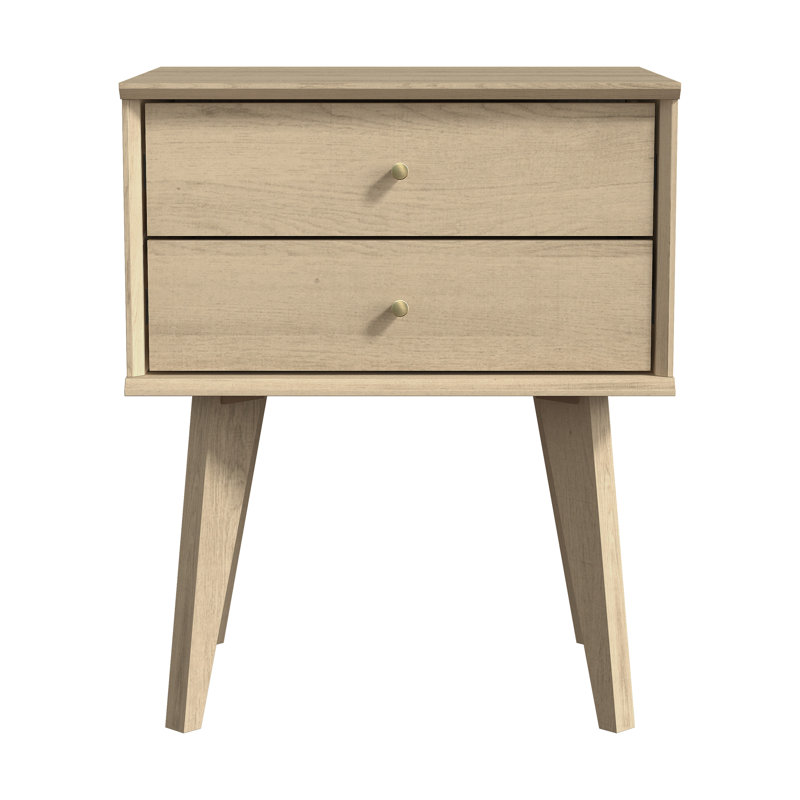Branquinha 2 Drawer 22" H Nightstand, Oslo Oak, Individual