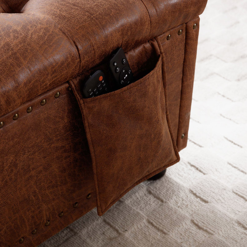 Leather Bench with Storage