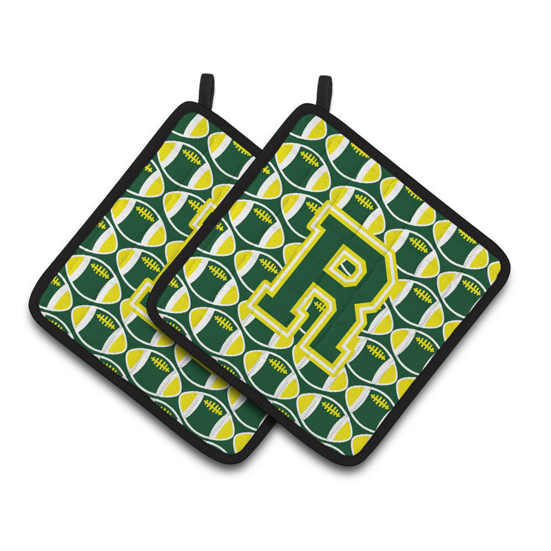 Poignée de football, R, Vert jaune