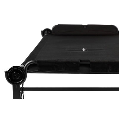 Disc-O-Bed Single Cot, Portable Sleep Solution for Tents, Cabins, Black, 2XL