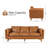 Verona Leather Couch, 88 Inch Leather Sofa for Living Room, Leather Office Couch, Solid Wood Accent-506945953