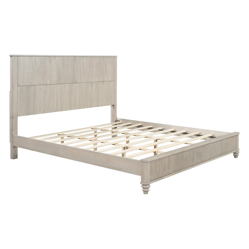 Cadre de lit en bois massif, cadre de lit plateforme avec tête de lit, grand lit en bois naturel, aucun sommier nécessaire