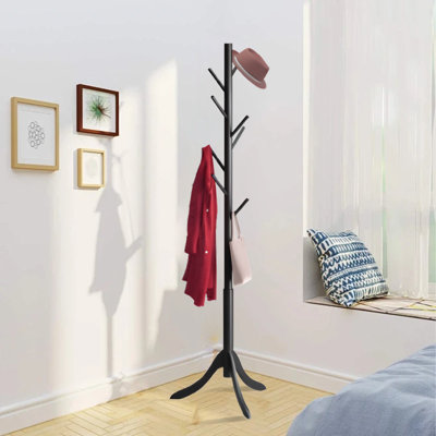 Coat Rack Freestanding With 8 Sturdy Hooks