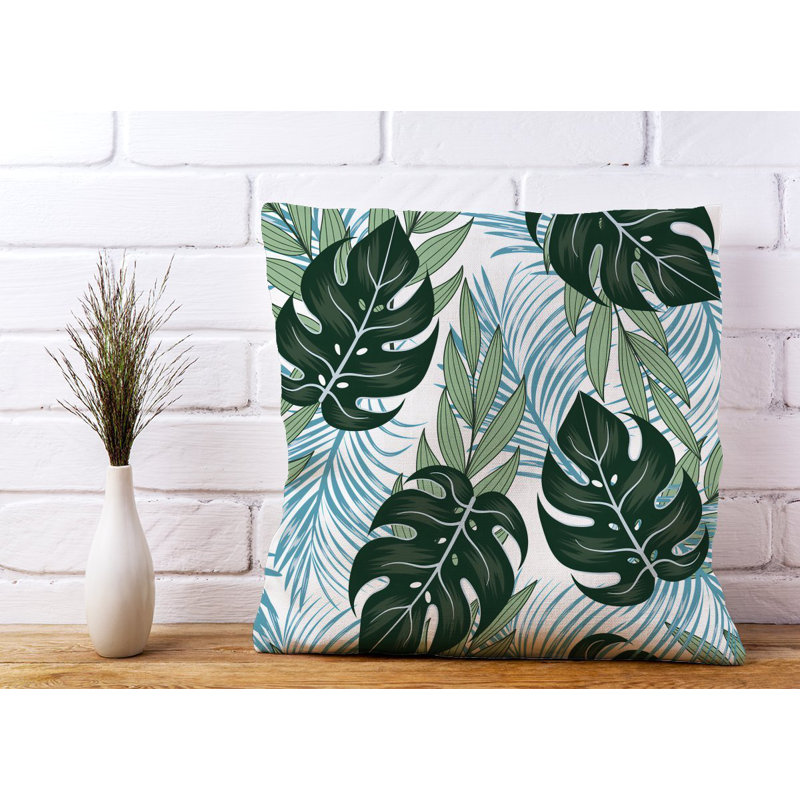 Salter Tropical Floral Square Throw Cushion