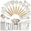 Ensemble d'ustensiles de cuisine en silicone 34 pièces, résistant à la chaleur antiadhésif, lavable au lave-vaisselle, sans Bpa, kaki